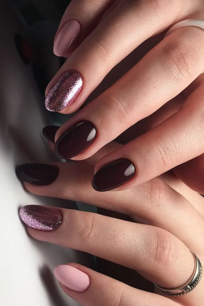 Burgundy & Rose Gold